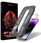 KAPAVER GT Series Clear Tempered Glass Screen Protector Guard for iPhone 14 Pro Max [Edge-to-Edge] [Ear Piece Mesh] [2-Pack with EasyDO Applicator]