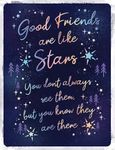 Piccadilly Greetings Modern Christmas Card, Good Friends are like stars - 8 x 6 inches