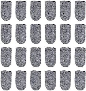 SING F LTD 24pcs Finger Cots Anti-Slip Reusable HPPE Grey 5 Levels of Cut-Resistant for Picking Sculpture Cutting Gradening Kitchen Building DIY Working