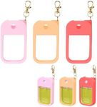Hand Sanitizer Spray Case Compatible with Touchland Power Mist 1 oz – Silicone Case with Keychain for Touch Land Mist 1 fl oz（30 ml）, Hand Sanitizer Accessory for 1 fl oz (Red+Orange+Pink, 3 Pack)