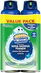 Scrubbing Bubbles Mega Shower Foamer Aerosol, Tough Foaming Bathroom, Tile, Bathtub and Disinfectant Shower Cleaner (1 Aerosol Spray), Rainshower Scent, 20 oz (Pack of 2)