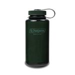 Nalgene Monochrome BPA-Free Recycled Reusable Water Bottle for Backpacking, Hiking, Gym - 32 oz Shatterproof Jade