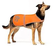 SPOFLY Reflective Safety Dog Vest, High Visibility Keep Dogs Visible Outdoor Activity Day and Night, Hunting and Walking, Dog Jacket for Small Medium and Large Dogs (Blaze Orange, L)