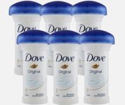 Dove Original Anti-Perspirant Deodorant Cream, 24-Hour Sweat and Odor Protection, 50ml, Moisturizing and Gentle on Sensitive Skin, Long-Lasting Freshness, Pack of 6 Mushroom – Original - 50 ml