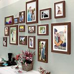 Art Street Photo Frame for Wall Photo Frame Collage Set of 16 Pcs Picture Frame Set For Home & Wall Decoration, Color - Brown, Mix Size- 4x6, 5x7, 6x8, 6x10, 8x10 Inches