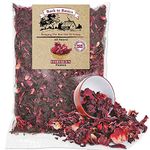 Hibiscus Tea Flowers - 1 Pound Resealable Bag - All Natural, Vegan Agua De Jamaica Leaves- Sun Dried Hibiscus, Caffeine-Free- For Hot Or Cold Brew Tea