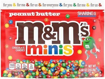 M&M'S Minis Peanut Butter Milk Chocolate Candy, Sharing Size, 8.6 Oz. Resealable Bag