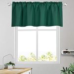 KEQIAOSUOCAI Green Window Valances for Kitchen Windows 18 Inch Valance for Bathroom Bedroom 52W x 18L