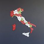 Colorfull Worlds Multilayered Wooden 3D Italy Wall Art, Gift for Italian Friend, Italy Wooden Wall Decor, Wall Art For Home & Kitchen or Office(Flag, 90x77 cm | 35.4x30.3 inches)