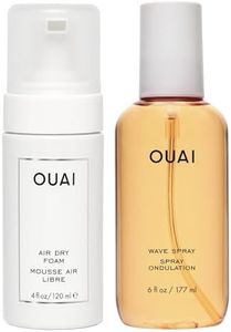OUAI Wavy Hair Bundle - Includes Air Dry Foam & Wave Spray for Perfect Beach Waves - Adds Texture, Volume & Shine to All Hair Types (2 Count, 4 Oz/6 Oz)