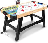 SereneLife Air Hockey Table for Kids and Adults Full Size, 150 cm Arcade Game Table w/ 2 Pushers, 2X Stronger Motor, LED Scoreboard, Puck Dispenser & Complete Accessories, for Game room/home/office