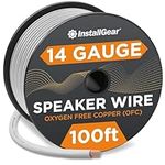 InstallGear 14 Gauge AWG Speaker Wire Cable (100ft - White) | White Speaker Cable | Speaker Wire 14 Gauge | Marine Wire 14 Gauge Wire for Outdoor, Automotive, and Marine