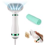 Ownpets 3 In 1 Pet Hair Dryer, Portable Dog Grooming Blower With Slicker Brush, Adjustable Temperature & Fast-Drying Towel, Perfect Grooming Tool For Dogs, Cats & Other Coated Breeds