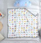 MosQuick®- 100% Cotton 6 Layer Super Soft Muslin Blanket for Kids Baby Infants Size - 110cm x110 cm 0-4 Years