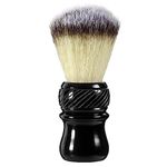 Pink Woolf Hand Crafted Synthetic Bristles Shaving Brush With Spiral Handle For Daily Shave with Razor and Shaving Cream | Gift for Men - (Tuxedo Handle)