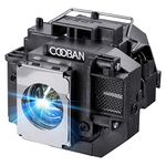 COOBAN ELPLP54 /ELPLP58 Replacement Projector Lamp Bulb with Housing for Epson PowerLite Home Cinema 705HD EX71 EX51 EX31 H309A H310C H328A H328B H331A EX5200 EX7200 EX3200 EB-S9 PowerLite S7 S8+ S9