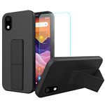 Sitikai Case For Zte 579 Z5156Cc / Zte Blade A3 2020 Phone Case, Stand Case With Tempered Glass Screen Protector Hide Telescopic Kickstand Shockproof Protective Cover Tpu Silicone Case For Zte 579 Black Zte 579 Z5156Cc Black