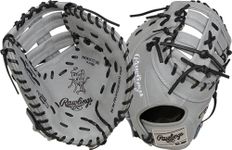 Rawlings | Heart of The Hide Contour Baseball First Base Mitt | Right Hand Throw | 12.25" - Single Post Double Bar Web | Grey