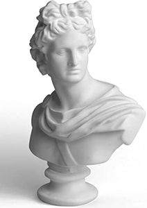 Garwor Apollo Bust Greek and Roman Mythology God of Sunlight 6 inch Resin Head Bust Sculpture Figurine Home Decor