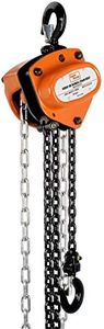 SuperHandy Manual Chain Block Hoist Come Along 1/2 Ton 1100Lbs Capacity 10 Foot Lift 2 Heavy Duty Hooks Industrial Grade Steel Construction Building Garages Warehouse Automotive Machinery