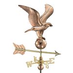 Good Directions Eagle Cottage Weathervane with Roof Mount, Pure Copper