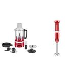 KitchenAid KFP0921ER 9 Cup Food Processor & Variable Speed Corded Hand Blender, KHBV53ER