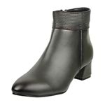 Mochi Women Olive Leather Ankle Boot UK/7 EU/40 (31-82)