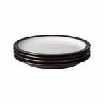 Denby Elements 4 Piece Dinner Plate Set, Black