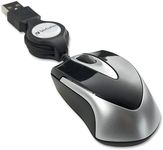 Verbatim USB Corded Mini Travel Optical Wired Mouse for Mac and PC - Metro Series Black