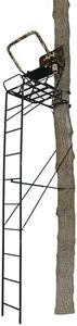 Muddy MLS1900 Boss Hawg 1.5 Single Steel Ladder Tree Stand for Big Game/Shooting/Hunting with Spacious Lumbar Support Seat,Black