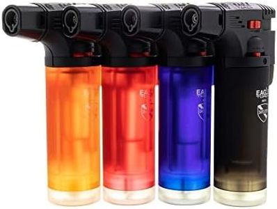 4 Pack Eagle Jet Torch Gun Lighter Adjustable Flame Windproof Butane Refillable