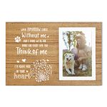 ElegantPark Memorial Gifts for Loss of Pet Remembered Pet Memorial 4x6 Picture Frame Remembrance Sympathy Gifts for the Dog or Cat Pet Memorial Wood Picture Frame