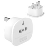 1 Pack European to UK Plug Adaptor, US to UK Travel Plug Adapter with 13A Fuse for USA, EU, Australia, Thailand, Canada, Japan and More (Type A, B, C, I, E, F, L)