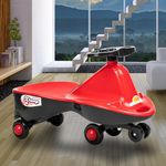 TOY ZONE Little Champ Swing Car – Red | Magic Ride-On Car for Kids & Baby | Comfortable Seat & Durable Design | 3+ Years