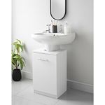 Dylex White Under Sink Bathroom Cabinet Under Basin Unit Cupboard 1 Door Bathroom Storage Furniture