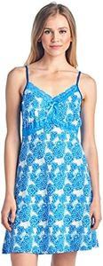 Casual Nights Women's Sleepwear Slip Nightgown Chemise Nighty - Blue - Large