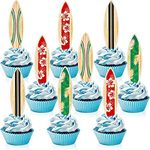 48 Pieces Surfboard Cupcake Toppers