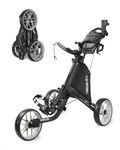 Caddytek CaddyLite EZ Version 8 3 Wheel Golf Push Cart - Foldable Collapsible Lightweight Pushcart with Foot Brake - Easy to Open & Close, dark grey, one size