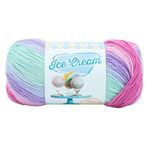 Lion Brand Yarn, Ice Cream Baby Yarn for Knitting, Crochet, and Crafts, Ube, 1 Pack, DK Weight Colorful Acrylic Fiber for Baby Blankets, Soft Hats, and Cozy Sweaters