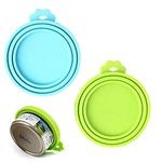 Pet Food Can Cover Set, Universal Silicone Cat Dog Food Can Lids 1 Fit 3 Standard Size Can Tops Covers for Pet Cat Dog Feeding Can and Wet Food Storage, Multi-Functional Pet Food Can Supplies(2PCS)