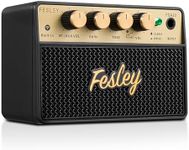 Fesley Mini Guitar Amp: 10W Portable Recharged Guitar Amplifier, Bluetooth Electric Guitar Amp with Clean and Drive Channels, Mini Amp for Practice with 3.5mm Headphone Output, FGA10