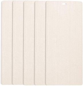 DALIX Arctic Ivory Vertical Blind Texture Slats Window Size 58.5 Qty 5 Pack