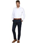 Shaftesbury London Men's Polycotton Slim Fit Formal Shirt (Pack of 1) (PR0007_46_White_46)