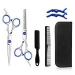 Hair Cutting Scissors Set,Professional Haircut Scissors Kit,Hair Beard Trimming Thinning Barber Scissors Set Hair Cutting Shears for Men Women Kids Adults Pets Home Salon Barber Cutting Kit