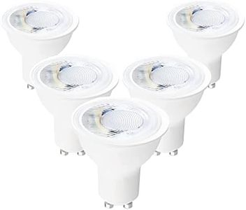 G10 LED Spot Light Bulb, MATCHEASY 5W(50W Halogen Equivalent) AC 230V 8 LEDs 545LM 6000K White, 45° Beam Angle, LED Replacement for Recessed Track Lighting, Dimmable, Flicker-Free, 5 pcs