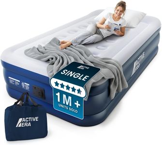 Active Era Single Inflatable Mattress – Air Bed with Built-In Pump