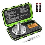 Brifit Digital Pocket Scale, 50g Precision Mini Food Scales, Portable Mini Jewelry Scale with Calibration Weights, Tweezers, 0.001g Precise, Tare Function, for Jewelry, Experiment (Battery Included)