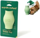 Earth Rated Treat Dispensing Dog Toy, Enrichment Toy for Adult and Puppy Dogs, Slow Feeder, Dishwasher and Freezer-Safe, Natural Rubber, Small, Green