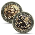 IELCJJ Sailing Anchor Inspiration Coin, Encouragement Challenge Coins Incentive Awards Medallion Inspirational Collectible Token Office Commemorative Gifts