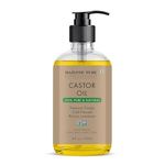 Majestic Pure Castor Oil in glass bottle | 100% Natural | Premium Grade Cold Pressed | Hair, Eyelashes, Eyebrows, Nails | Moisturizing & Nourishing | Body, Hair & Carrier Oil | 8 Fl Oz